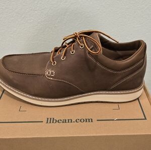 Men shoes,natural leather,  LL Bean,  size 14, brand new in original box